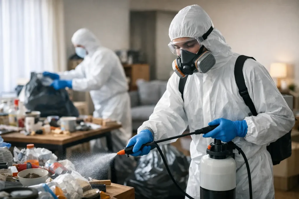 Messie-Wohnung desinfizieren lassen - Ablauf